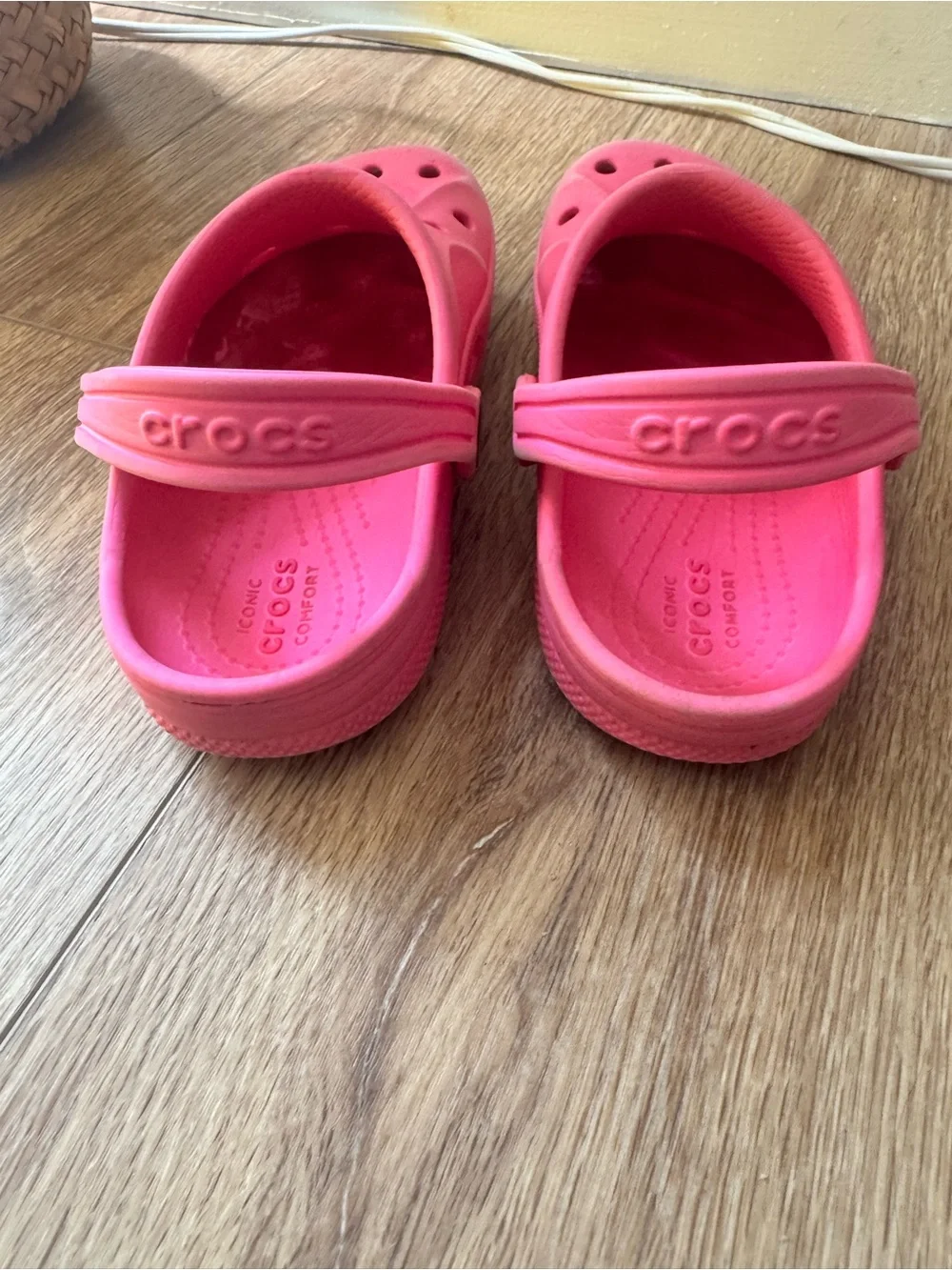 CROCS Kids Yellow Rain Boots, Pink classic Clog, Set of old Navy Jelly’s. USED